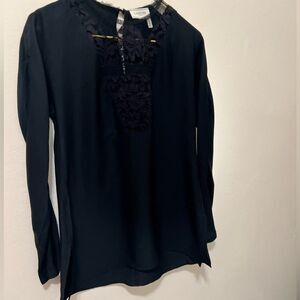 Lanvin silk‎ and lace luxurious blouse size 42